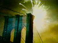 Fireworks near Bridge Tower